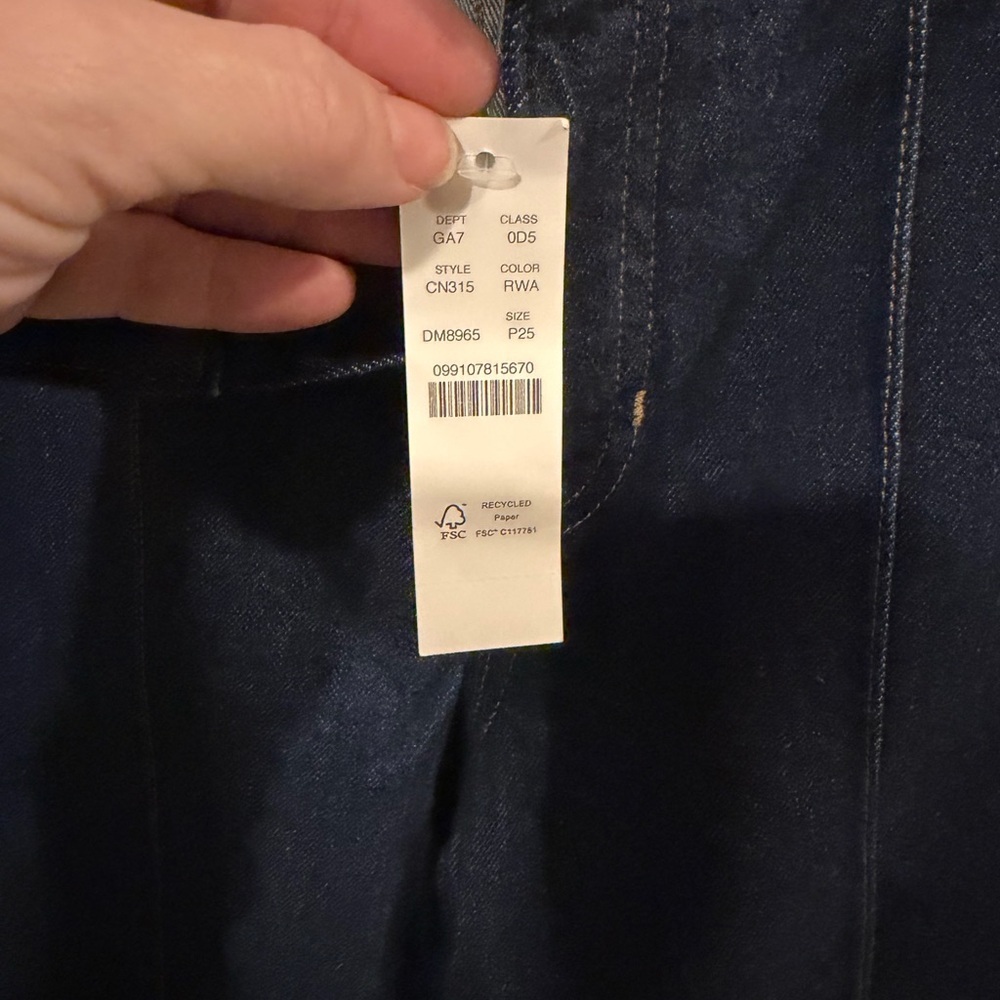 J Crew Petite denim trouser jean with stacked buttons - Picture 6 of 8